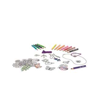 MAPED CREATIV Imagin' Style Magical Plastic Jewelry Making Kit, featuring colorful pencils, charms, chains, and cords for creating necklaces, bracelets, and other accessories - Jewelry Making Kit