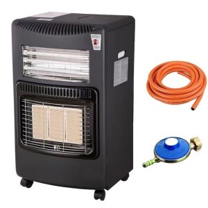 Soba mobila pe gaz GPL si electrica, aprindere piezo-electrica, demontabila, bonus kit de alimentare