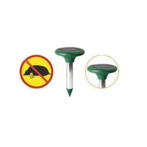 Колаж FOXMAG24 Tarus соларен отблъсквач за къртици, устройство за отблъскване на къртици - Депозит за щети