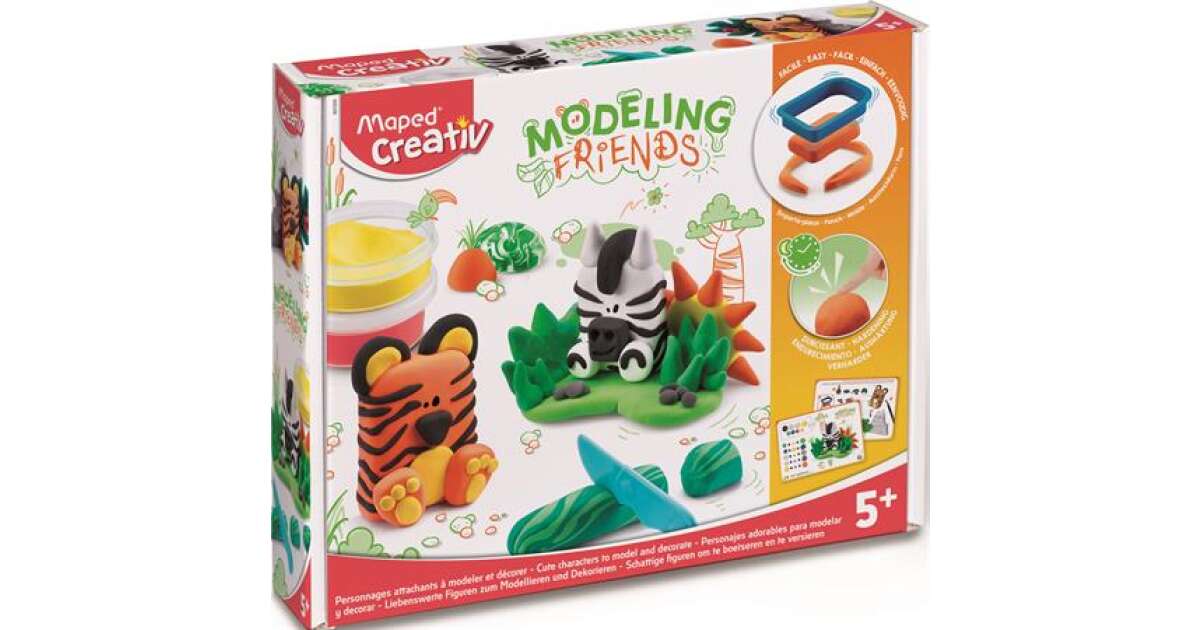 MAPED CREATIV Air-drying modelling clay set, MAPED CREATIV, "Modeling  Friends Wild", wildlife