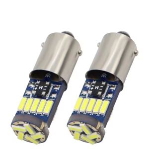 Set 2 becuri auto, led alb, T14, canbus, 12V, fara polaritate, putere 1.59W, consum redus de energie, BA9S, argintiu
