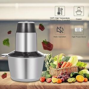 Tocator electric multifunctional cu bol din inox de 2L si legume - Tocatoare de bucătărie