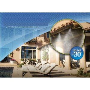 Kit pentru racire terasa cu vapori de apa prin pulverizare Patio Mistcooling + Cadou Casti telefon