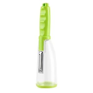 Curatator fructe si legume cu recipient pentru colectare resturi, din inox si plastic, dimensiuni 20 x 5 cm, verde 140772049 - Hámozó