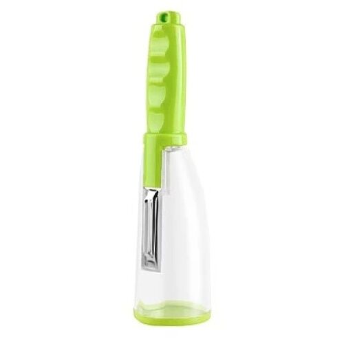 Curatator fructe si legume cu recipient pentru colectare resturi, din inox si plastic, dimensiuni 20 x 5 cm, verde 140772049