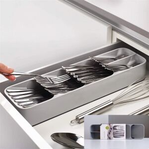Organizator tacâmuri cu 5 compartimente în uz, organizator sertar bucătărie - Depozitare și organizare