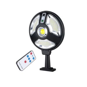 Lampa solara cu telecomanda FOXMAG24, 120 x LED, Senzor de miscare, Negru