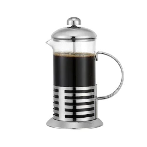 Infuzor de sticla pentru ceai si cafea, cu piston filtrant din otel inoxidabil, sticla rezistenta la temperaturi, capacitate 600 ml