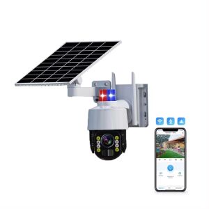 Cameră de supraveghere solară V380 PRO cu control prin aplicație smartphone, monitorizare de la distanță. - Camere de supraveghere