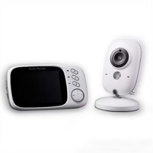 Camera Audio-Video si monitor, pentru supraveghere bebelusi, ecran HD XXL 3.2 Inch, LCD, alb