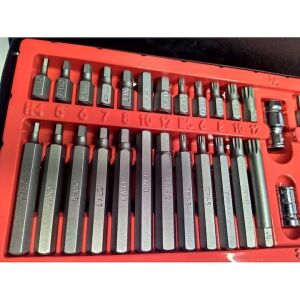 Комплект Torx битове 41 части метал сребро - Набор от инструменти