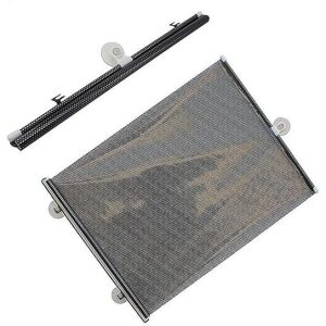 Parasolar auto, prindere cu ventuze, dimensiuni 68cm x125cm, retractabil, negru