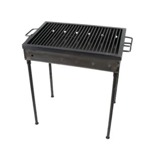 Gratar de gradina traditional FOXMAG24 Premium Barbecue, Picioare cu surub, Realizat manual 50x35 cm