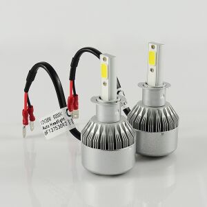 FOXMAG24 Set 2 becuri LED auto COB C6 H3, 6000K, 72W - Becuri auto