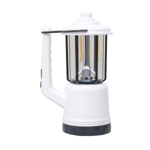 Lanterna tip felinar, 6 tipuri de lumina, incarcare USB, diametru lanterna 10cm, inaltime lanterna 24cm, alb/negru