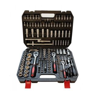 Комплект гаечни ключове 172 части в кутия за носене, хром-ванадиева стомана - Набор от инструменти