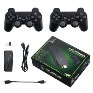 Consola jocuri video Pandoras Retro, ABS, Wireless, 10000 jocuri, 64GB, Compatibil cu TV, Negru 140752985 - Конзола за игри