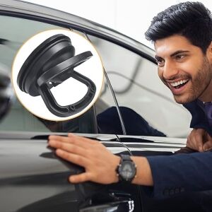 Ventuza pentru indreptat caroseria, din cauciuc si plastic, 6.5 X 5.8 cm, negru