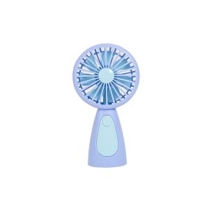 Mini venitlator de mana, cu incarcare USB, buton ON/OFF, din ABS, dimensiuni 17cm X 9, 5cm, albastru