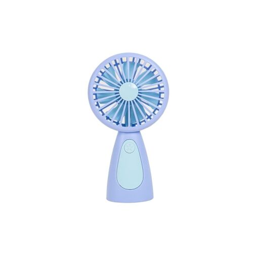 Kék Mini Kézi USB Ventilátor ON/OFF Gombbal