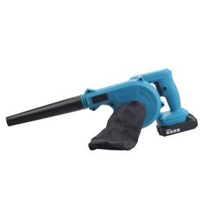 Porszívó/levélfúvó, vezeték nélküli, 48 W-os akkumulátorral, gyűjtőzsákkal, könnyű tárolás, zöld