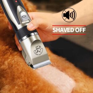 Set Masina de Tuns Animale - Caini & Pisici, Aparat Profesional, 5 Trepte, Lame Lavabile, Silentios, Reincarcabil, Fara Fir