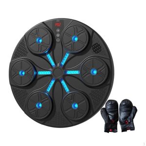 Țintă de antrenament pentru box cu difuzor Bluetooth, reîncărcabilă USB, pad de box montat pe perete - Saci de box și mănuși de box