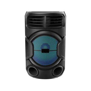 Boxa portabila cu lumini RGB, putere 8W, MP3, USB, bluetooth, TF, slot microfon, WI-FI, karaoke, acumulator, negru