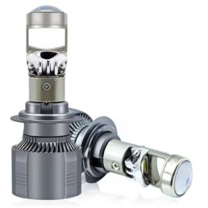 Pár H7 LED fényszóró izzó lencsével és hűtéssel - Autó izzó