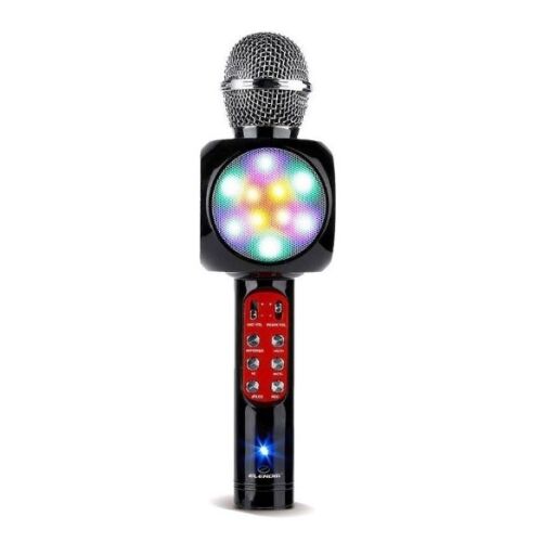 Microfon karaoke cu difuzor incorporat Wster WS-1816, Iluminare colorata Disco, Bluthooth, Negru