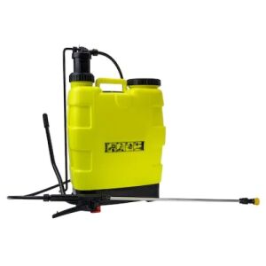 Pompa de stropit manuala tip vermorel, capacitate 20L, pentru gradina, pomi, legume, cu suport pentru umar, galben