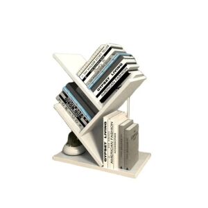 Etajeră modernă albă cu 4 compartimente - Biblioteci și rafturi