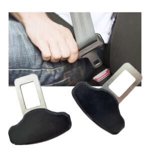 Csat készlet biztonsági övhöz, 2 db, fémből és műanyagból, méretei 6 x 5,5 cm, fekete 140753878 - Jármű biztonsági övcsat