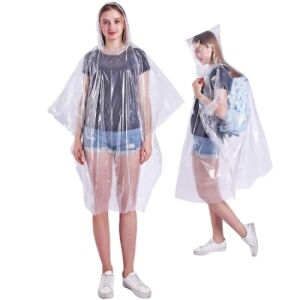 Pelerina de ploaie, cu gluga, din material impermeabil, marime universala pentru adulti, transparenta 140751157 - Esőruha