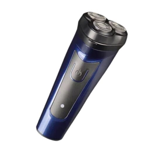 Aparat de ras electric, FOXMAG24, de dimensiuni reduse, rezistent la apa, cu 3 lame rotative, incarcare USB, negru