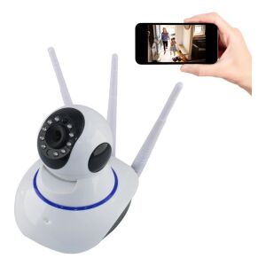 eOptima™ YYR100 vezeték nélküli megfigyelő kamera, audio-video, Full HD, 1080p, PTZ vezérlés, IR, kéttengelyes beállítás, microSD kártya támogatás, dedikált alkalmazás, fehér, 32 GB kártya mellékelve