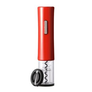 Червена електрическа отварачка за вино с нож за фолио - Отварачка за вино и коркшот