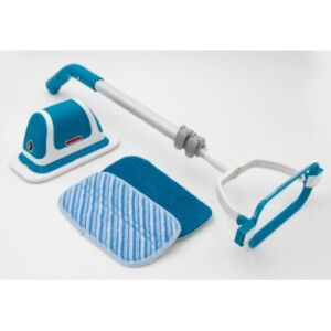 Aparat de curatre electric, pentru multi-suprafete, cu vibratii, maner extensibil, fara cablu, alb/albastru