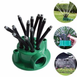 Aspersor multifunctional sprinkler 360 de grade cu 12 furtunuri flexibile, FOXMAG24®