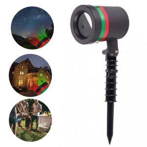 Projektor fényjátékkal, talajra szerelhető, zöld és piros lézer