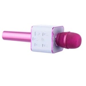 Microfon patrat FOXMAG24 cu boxa incorporata, 3W, iOS, Android, culoarea roz