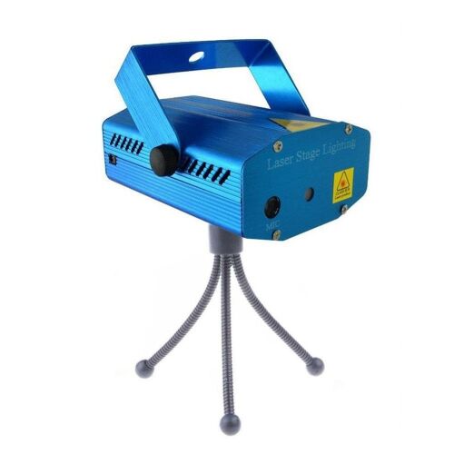 Prolight mini lézer projektor, kék színpadi világítás állvánnyal
