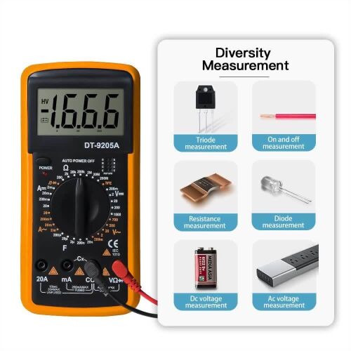 MRG P-DT9205A digitális multiméter mérési példákkal