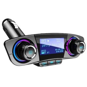 Kit auto multifuncțional: Transmițător FM Bluetooth, apelare hands-free, încărcător auto dual USB, player MP3 - Transmițătoare
