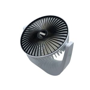 Mini ventilator portabil de birou, reîncărcabil USB, negru și alb - Ventilatoare