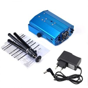 Mini proiector laser albastru cu trepied și adaptor de alimentare - Accesorii pentru petrecere