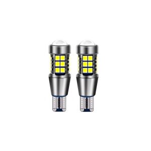 Set 2 becuri auto, Canbus, T15 W16W, temperatura culoare 6000k, flux luminos 800 lumen, lumina alba, argintiu
