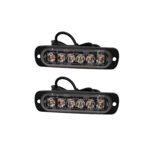 Set de două lumini stroboscopice de avertizare galbene FOXMAG24 cu 6 LED-uri - Lumini auto