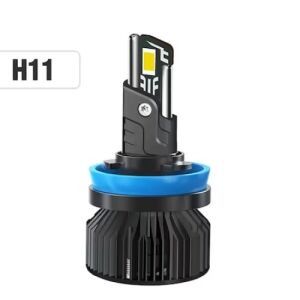 Set 2 becuri LED H11, 180W, Canbus, 60mm, fara eroare, 23000Lm, 6000K, T55 mini, durata de viata 50.000 de ore, negru