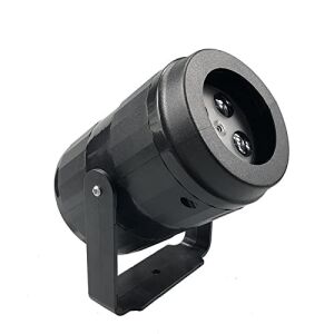 LED karácsonyi projektor fényeffektusokkal és figurákkal, víz- és fagyálló, hálózati tápellátású, ABS-ből és fémből készült, fekete